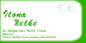 ilona melke business card